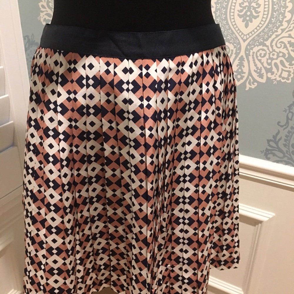J. Crew Silk Diamond Tile Skirt